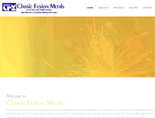 Tablet Screenshot of fusionmetals.com